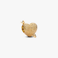 Heart and arrow 14k gold-plated charm 763666C00 (High Resolution)