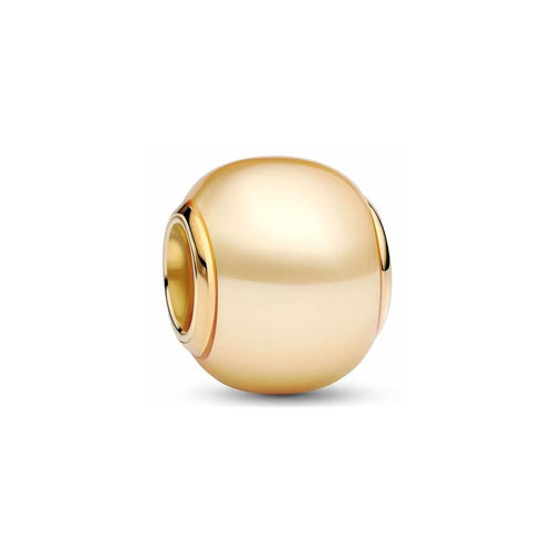 14k Gold-plated charm with yellow lacquered artificial pearl 763781C01 (High Resolution)