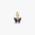 Butterfly 14k gold-plated mini dangle with imitation lapis lazulli 763825C01 (High Resolution)