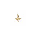 Bee 14k gold-plated mini dangle with white bioresin man-made mother of pearl 763826C01 (High Resolution)