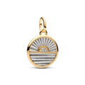 Sunrise 14k gold-plated medallion with w 763859C01