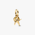 Starfish 14k gold-plated double dangle with clear cubic zirconia 763892C01 (High Resolution)