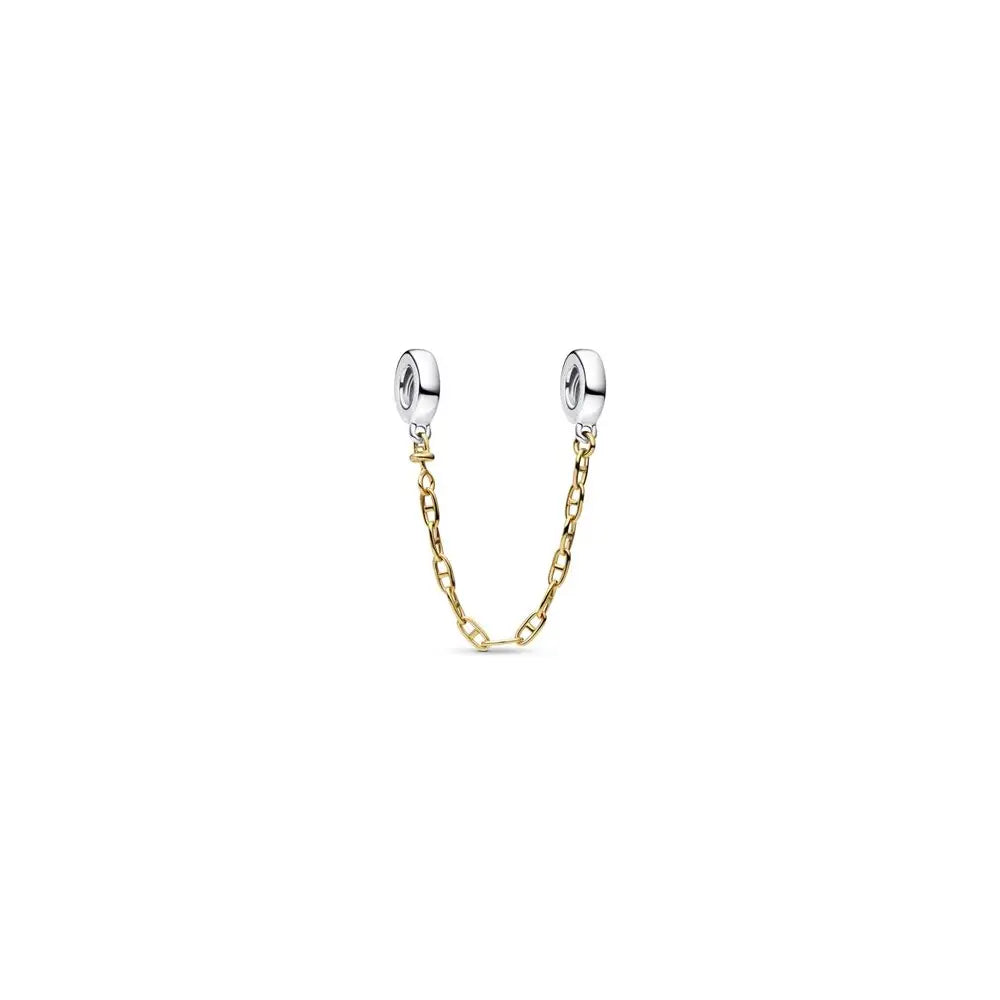 Sterling silver and 14k gold-plated safety chain 763904C00-05 (High Resolution)