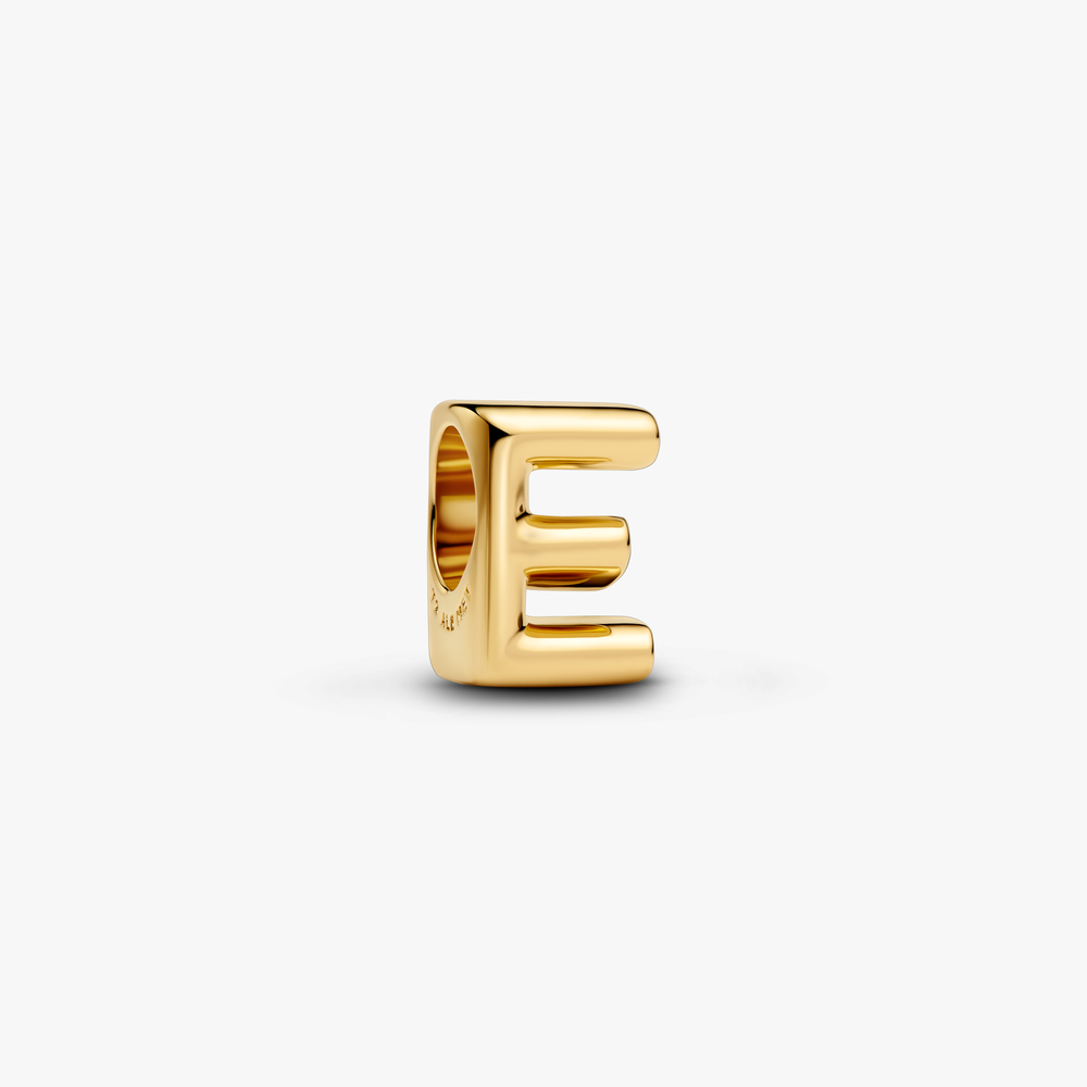 Letter E 14k gold-plated charm 763951C00 (High Resolution)