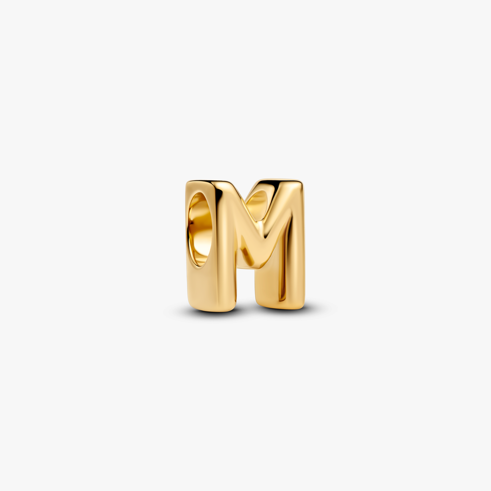 Letter M 14k gold-plated charm 763959C00 (High Resolution)
