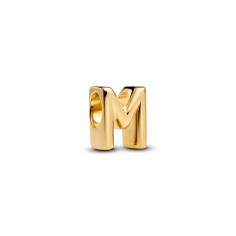 Letter M 14k gold-plated charm 763959C00