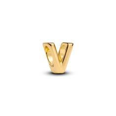 Letter V 14k gold-plated charm 763968C00