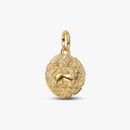 Lion 14k gold-plated medallion with clea 763974C01 (High Resolution)