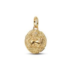 Lion 14k gold-plated medallion with clea 763974C01