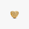 Textured heart 14k gold-plated mini char 764000C00 (High Resolution)
