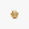 Textured hamsa hand 14k gold-plated mini 764042C00 (High Resolution)
