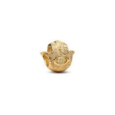 Textured hamsa hand 14k gold-plated mini 764042C00