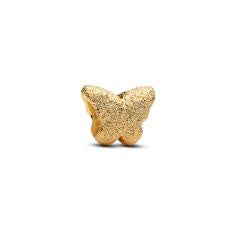 Textured butterfly 14k gold-plated mini charm 764046C00
