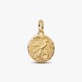 Swallow 14k gold-plated medallion with clear cubic zirconia 764082C01 (High Resolution)
