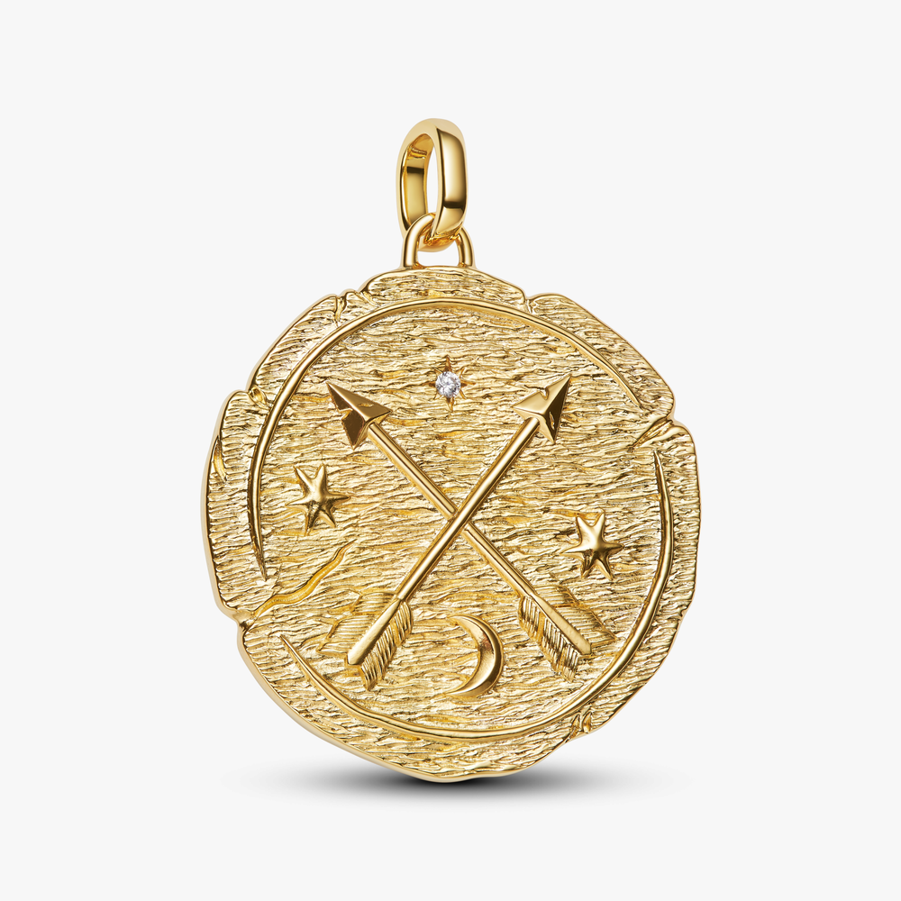 Crossing arrows 14k gold-plated medallio 764084C01 (High Resolution)