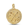 Crossing arrows 14k gold-plated medallio 764084C01