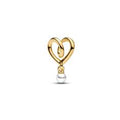 Wrapped heart 14k gold-plated charm with 764138C01