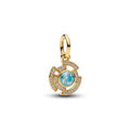 Marvel Iron Man 14k gold-plated dangle with clear cubic zirconia and glow in the dark enamel 764216C01