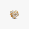 Heart 14k gold-plated charm with clear cubic zirconia 764240C01 (High Resolution)