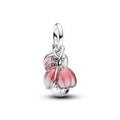 Openable flower sterling silver and 14k gold-plate 764453C01