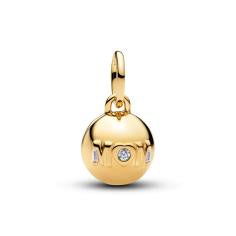 Openable mom ball 14k gold-plated dangle with clea 764457C01