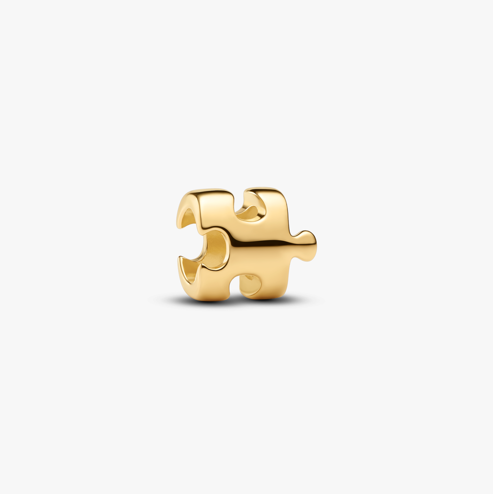 Puzzle 14k gold-plated mini charm (High Resolution)