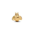 Textured bee 14k gold-plated mini charm