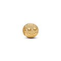 Textured happy face 14k gold-plated mini 764526C00