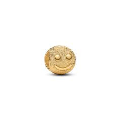 Textured happy face 14k gold-plated mini 764526C00