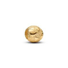 Textured globe 14k gold-plated mini char 764529C00