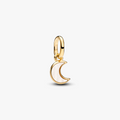 Moon 14k gold-plated mini dangle with white biores 764614C01 (High Resolution)