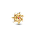 Openwork sun 14k gold-plated charm with burnt oran 764625C01
