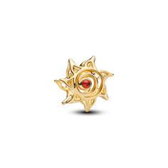 Openwork sun 14k gold-plated charm with burnt oran 764625C01