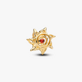 Openwork sun 14k gold-plated charm with burnt oran 764625C01 (High Resolution)