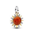Sun sterling silver and 14k gold-plated dangle wit 764703C01