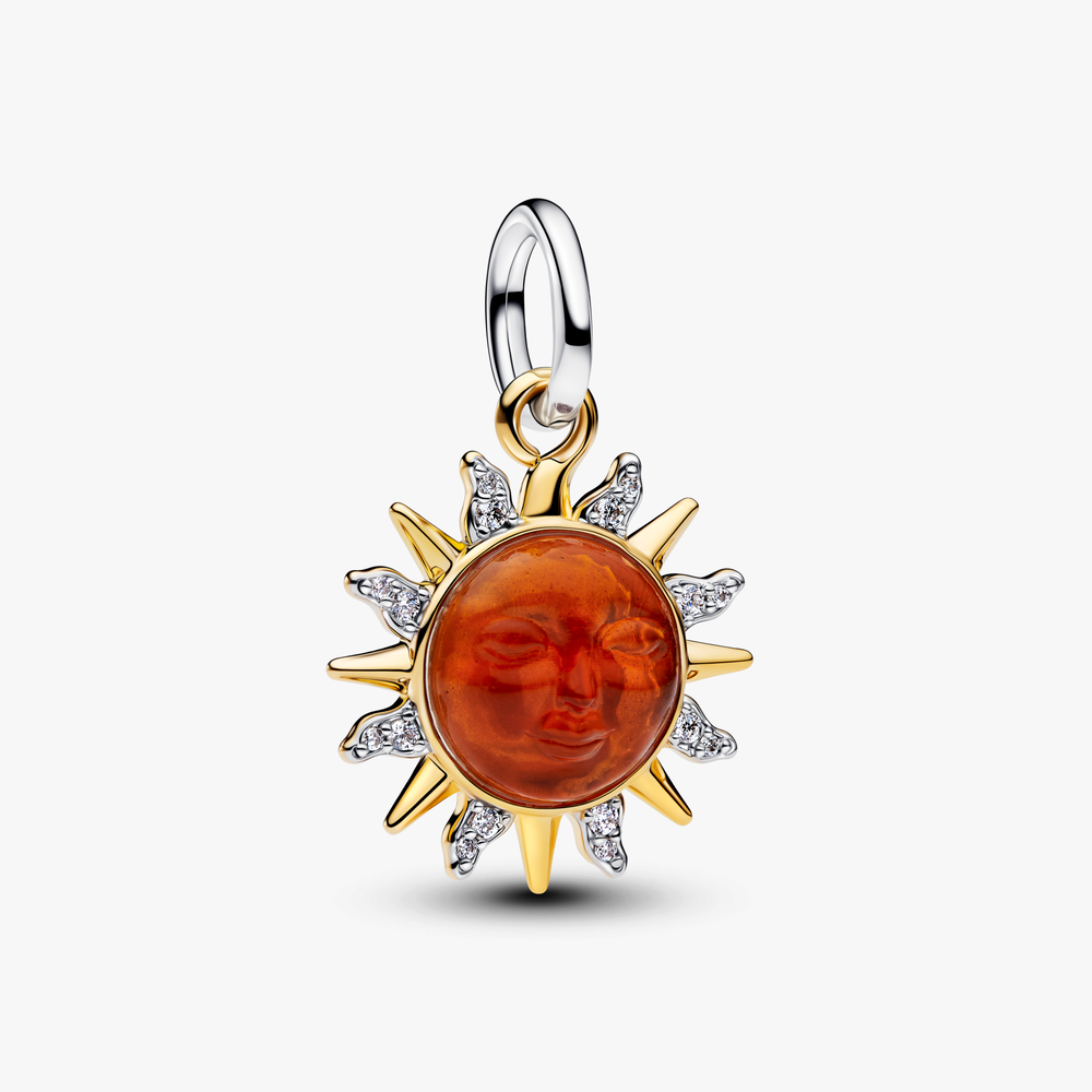 Sun sterling silver and 14k gold-plated dangle wit 764703C01 (High Resolution)