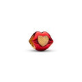 Lips 14k gold-plated mini charm with red enamel 765123C01
