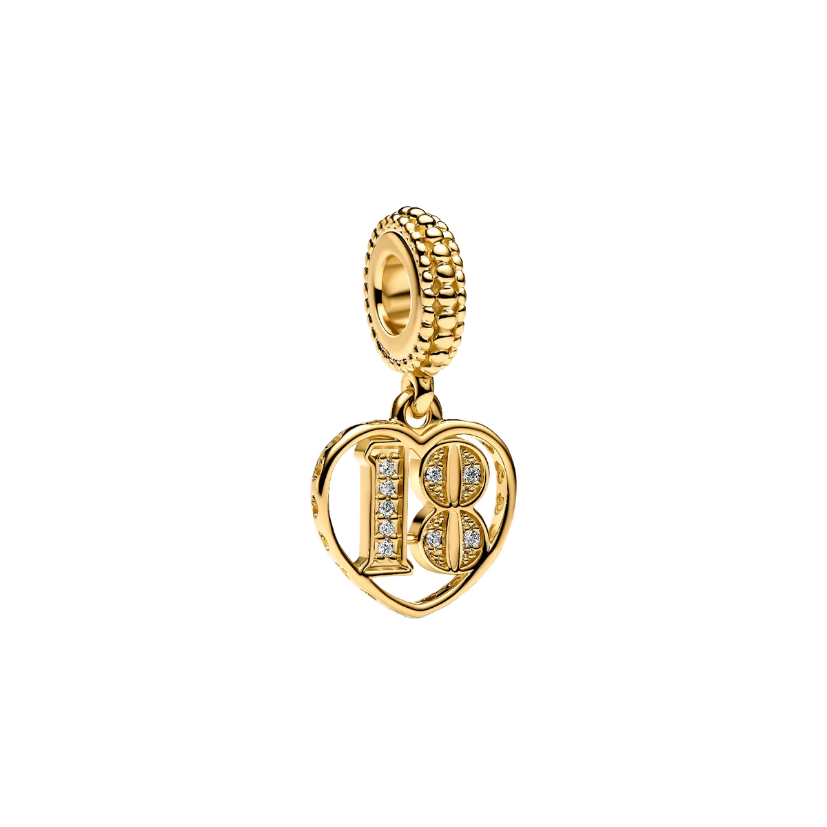 18th 14k gold-plated dangle with clear cubic zirconi 767262C01