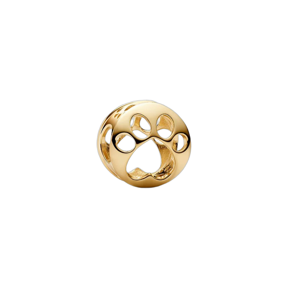 Paw 14k gold-plated charm 768869C00