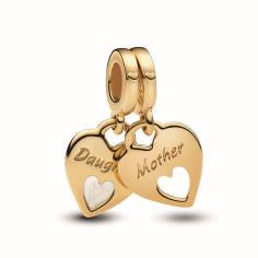 Mother and daughter hearts 14k gold-plat 769187C01