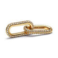 14k Gold-plated double link with clear c 769660C01