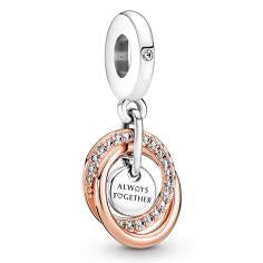 Encircled sterling silver and 14k rose g 780797C01