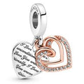 Heart sterling silver and 14k rose gold- 781062C01