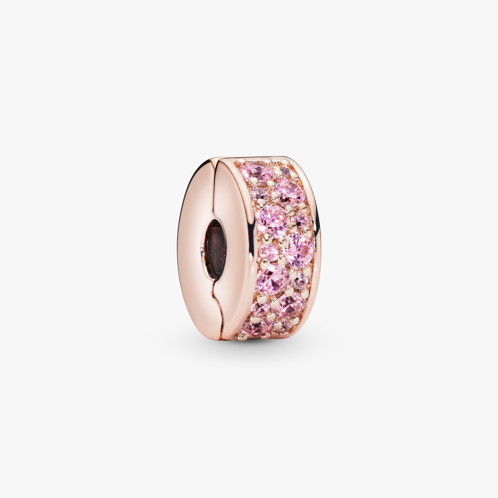 PANDORA Rose Pink Shining Elegance Spacer Clip w Pink CZ 781817PCZ (High Resolution)