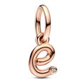 Rose gold plate Initial E