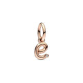 Rose gold plate Initial E (High Resolution)