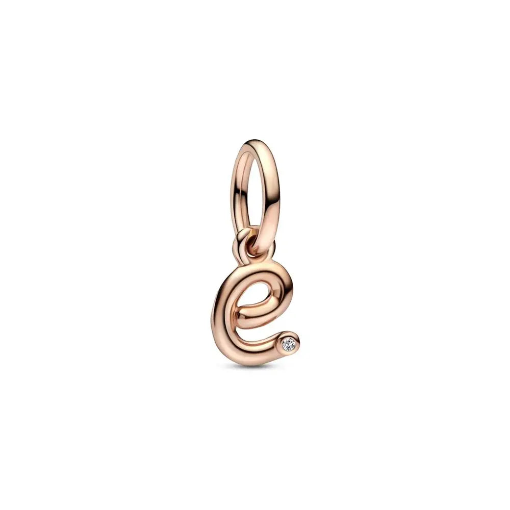Rose gold plate Initial E (High Resolution)