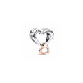 Openwork heart sterling silver and 14k gold-plated charm 782642C00 (High Resolution)