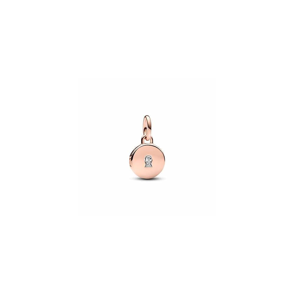 Key hole engravable locket 14k rose gold 783066C01 (High Resolution)