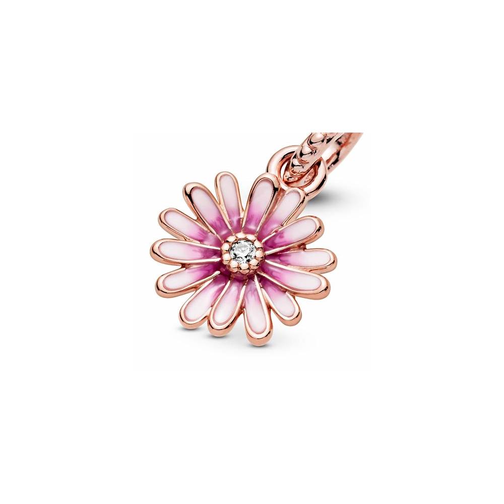 Pandora Rose Pink Daisy Flower Hanging Charm w Pink Enamel   CZ 788771C01 (High Resolution)